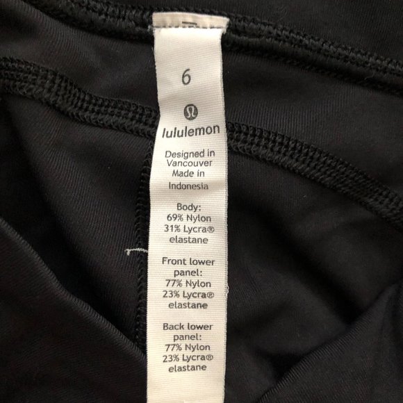 Lululemon Black Leggings Size 6 - Picture 7 of 8
